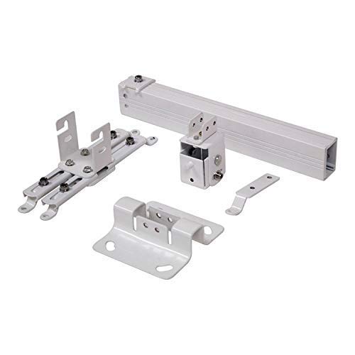 MOIZ Universal Certified 1 to 2 feet/12 to 24-inch Adjustable Projector Ceiling and Wall Mount Kit Bracket Stand with Tilt Option (Weight Capacity of 15kgs 2 ft, White)