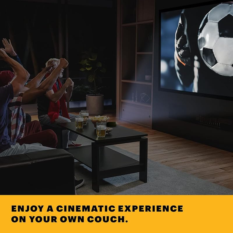 MOIZ 100 Inch Fixed Frame White Fabric Projector Screen 16:9 Aspect Ratio Active 3D 4K Ultra HD Projection Screen for Classroom, Office & Home Theater ((87" W) x(49" H) White) 100 Inches Diagonal