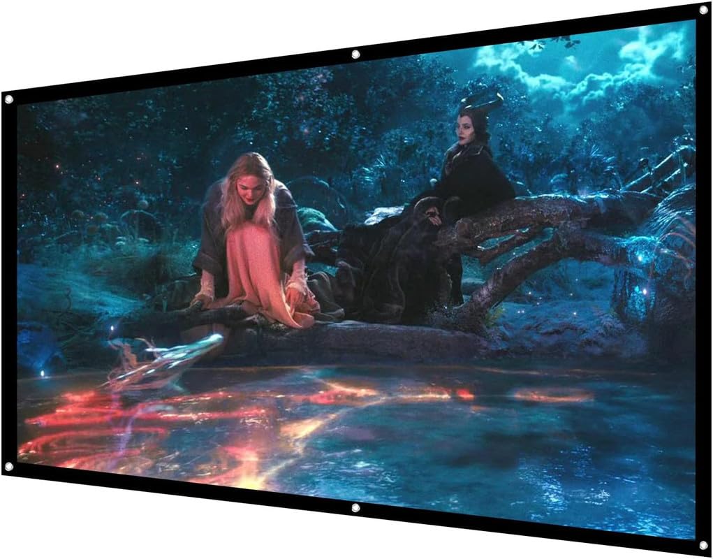 MOIZ 165 inch Projector Screen,4K 16:9 Portable Eyelet Premium Video Foldable Projection for HD Home Theater Cinema Anti-Crease Indoor Outdoor Office Classroom (365 cm (W) x 205 cm (H))