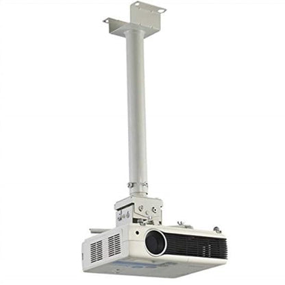 MOIZ Heavy Duty - 3 feet to 4 feet/Foot (36 inch to 48 inch) Adjustable Round Projector Ceiling Mount Kit Bracket Stand Accessories (Weight Capacity - 20 kgs) 4ft (White)