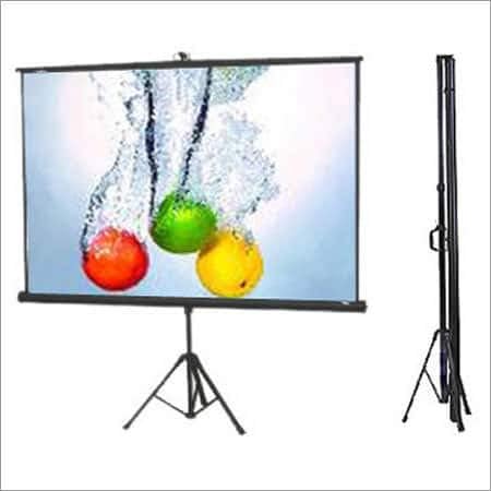 MOIZ Tripod Type Matt White Projector Screen, 4 Ft. x 4 Ft., Supports Ultra HD Active 3D-4K Ready Viewing Technology, with Stand(White) Recently launched