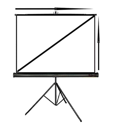 MOIZ Tripod Stand Projector Screen (80 Inch. (Width) x 45 Inch. (Height) - 92" Inch) Diagonal in 16:09 Ratio Aspect, Ultra HD, 4K Technology, Active 3D Design 01