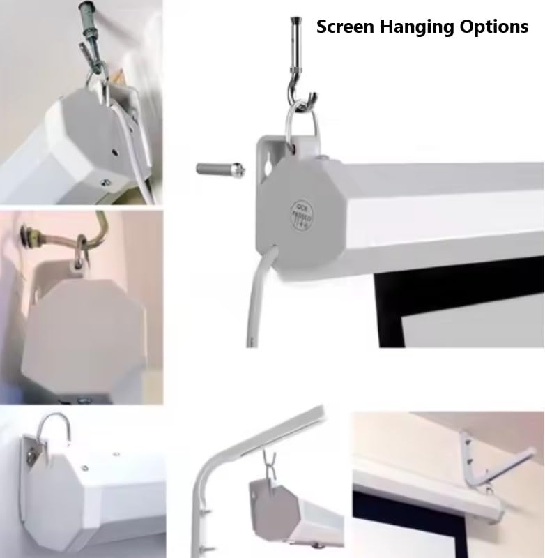 106 Inch Diagonal Motorised/Motorized Projector Screen Ratio 16:9,(8x4.5,WxH-feet) Screen Hanging Ceiling&Wall Option (Limited time Deal This Price is Live only for Limited time)