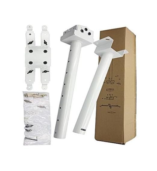 MOIZ Heavy Duty - 3 feet to 4 feet/Foot (36 inch to 48 inch) Adjustable Round Projector Ceiling Mount Kit Bracket Stand Accessories (Weight Capacity - 20 kgs) 4ft (White)