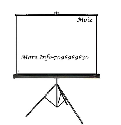 MOIZ Tripod Stand Projector Screen (80 Inch. (Width) x 45 Inch. (Height) - 92" Inch) Diagonal in 16:09 Ratio Aspect, Ultra HD, 4K Technology, Active 3D Design 01