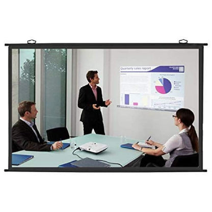 MOIZ Map Type Projector Screen 10 Feet (W) x 6 Feet (H) - 133" Inch Diagonal Aspect Ratio 16:9 Format, Supports UHD, 3D and 4K
