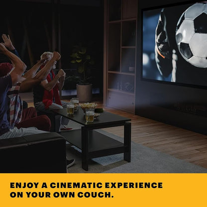 MOIZ 100 Inch Fixed Frame White Fabric Projector Screen 16:9 Aspect Ratio Active 3D 4K Ultra HD Projection Screen for Classroom, Office & Home Theater ((87" W) x(49" H) White) 100 Inches Diagonal