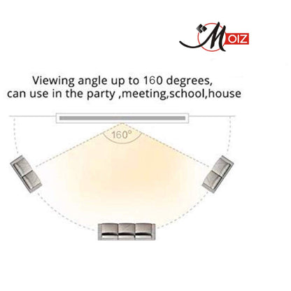 MOIZ Map Type Projector Screen 10 Feet (W) x 6 Feet (H) - 133" Inch Diagonal Aspect Ratio 16:9 Format, Supports UHD, 3D and 4K