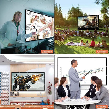 MOIZ Tripod Stand Projector Screen (80 Inch. (Width) x 45 Inch. (Height) - 92" Inch) Diagonal in 16:09 Ratio Aspect, Ultra HD, 4K Technology, Active 3D Design 01