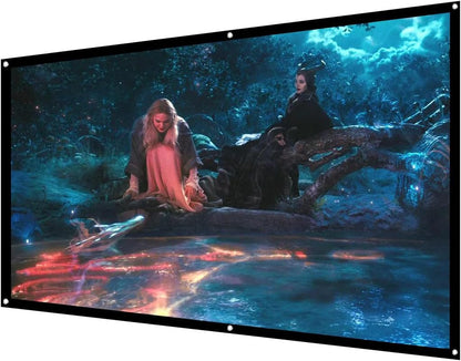 MOIZ 165 inch Projector Screen,4K 16:9 Portable Eyelet Premium Video Foldable Projection for HD Home Theater Cinema Anti-Crease Indoor Outdoor Office Classroom (365 cm (W) x 205 cm (H))