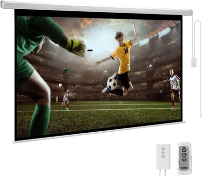 106 Inch Diagonal Motorised/Motorized Projector Screen Ratio 16:9,(8x4.5,WxH-feet) Screen Hanging Ceiling&Wall Option (Limited time Deal This Price is Live only for Limited time)